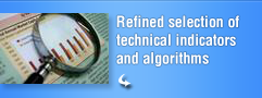 Refined selection of technical indicators and algorithms